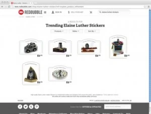 Elaine Luther Art Stickers on RedBubble all artwork copyright 2011-2014 Elaine Luther