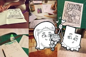 TakeOut Zine, in progress